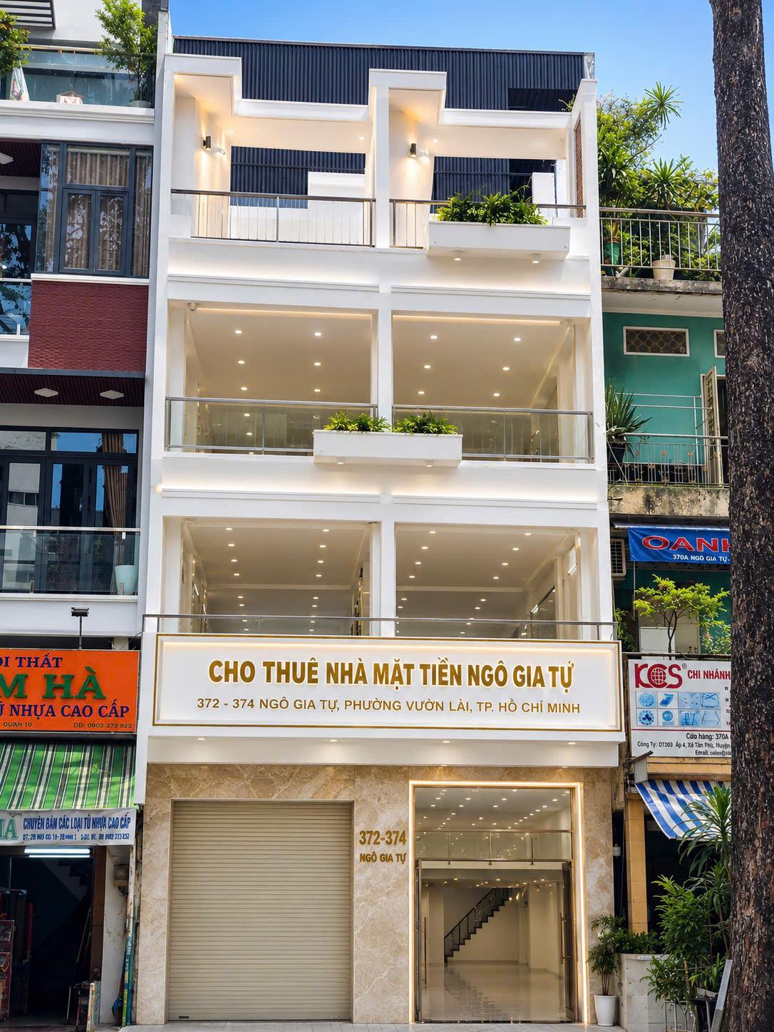 Cho Thuê Nhà Mặt Tiền 372 – 374 Ngô Gia Tự, Phường Vườn Lài, TP.HCM – DT 7x16m